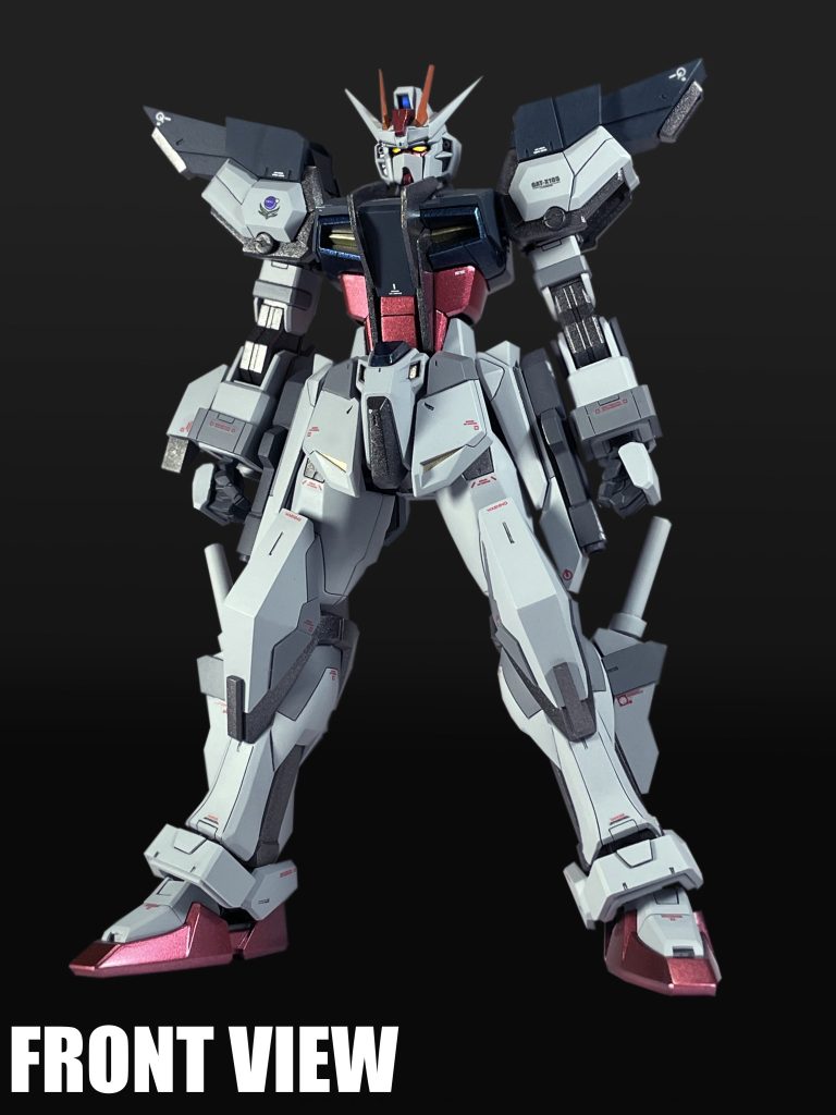 GAT-X105D ストライクD「フォルテストラ(追加兵装)」を装着したストライク(再生機)の改修形態。「ストライクE」の開発過程で実機建造に先行する形で性能実証機として改修された。「フォルテストラ」は¨戦闘中の脱着は不可¨(脱着自体は可能)なものの、 本体同様にPS装甲を持ち、実体兵器に対して高い防御力を持つ。 