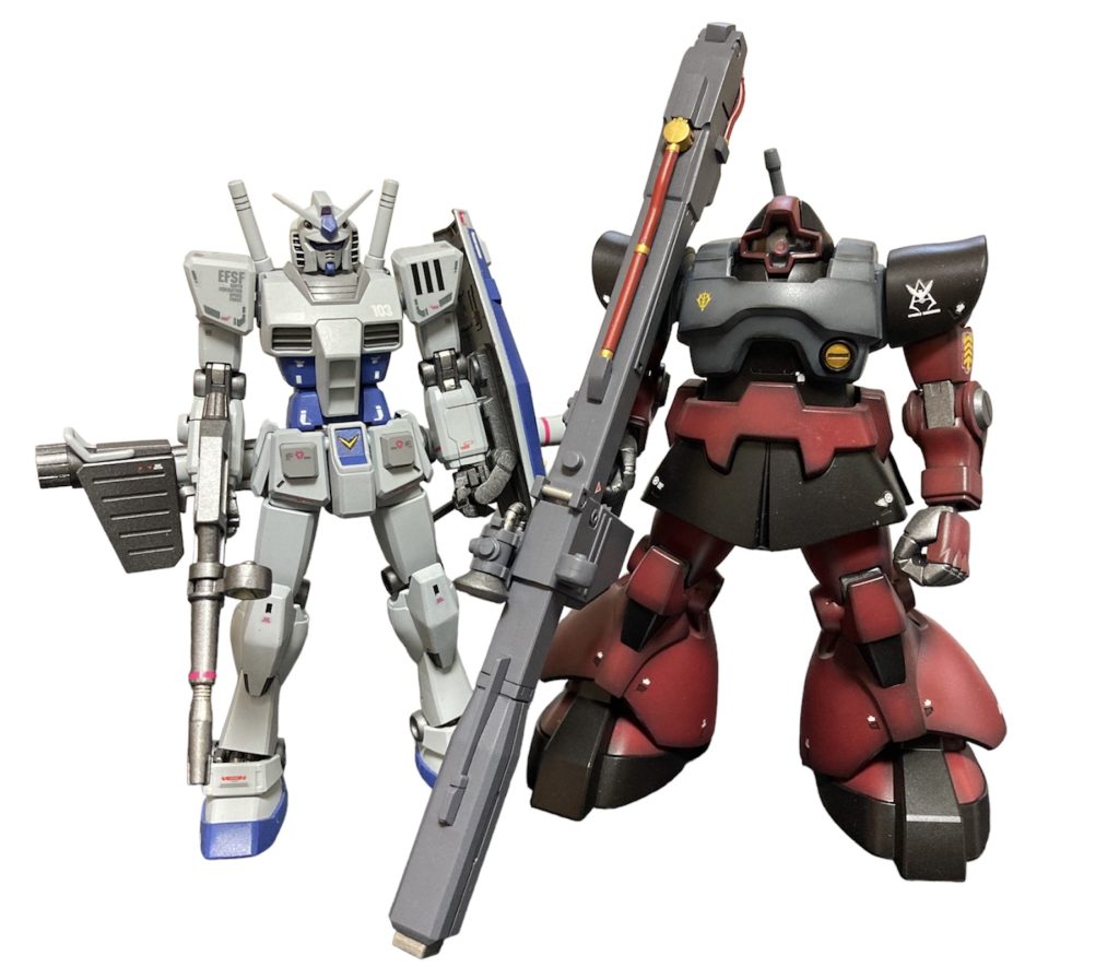 オマケセットが手に入らなかったのでreviveと通常のドムから仕上げてます。G-3はホントにG-3のキットを購入してますが