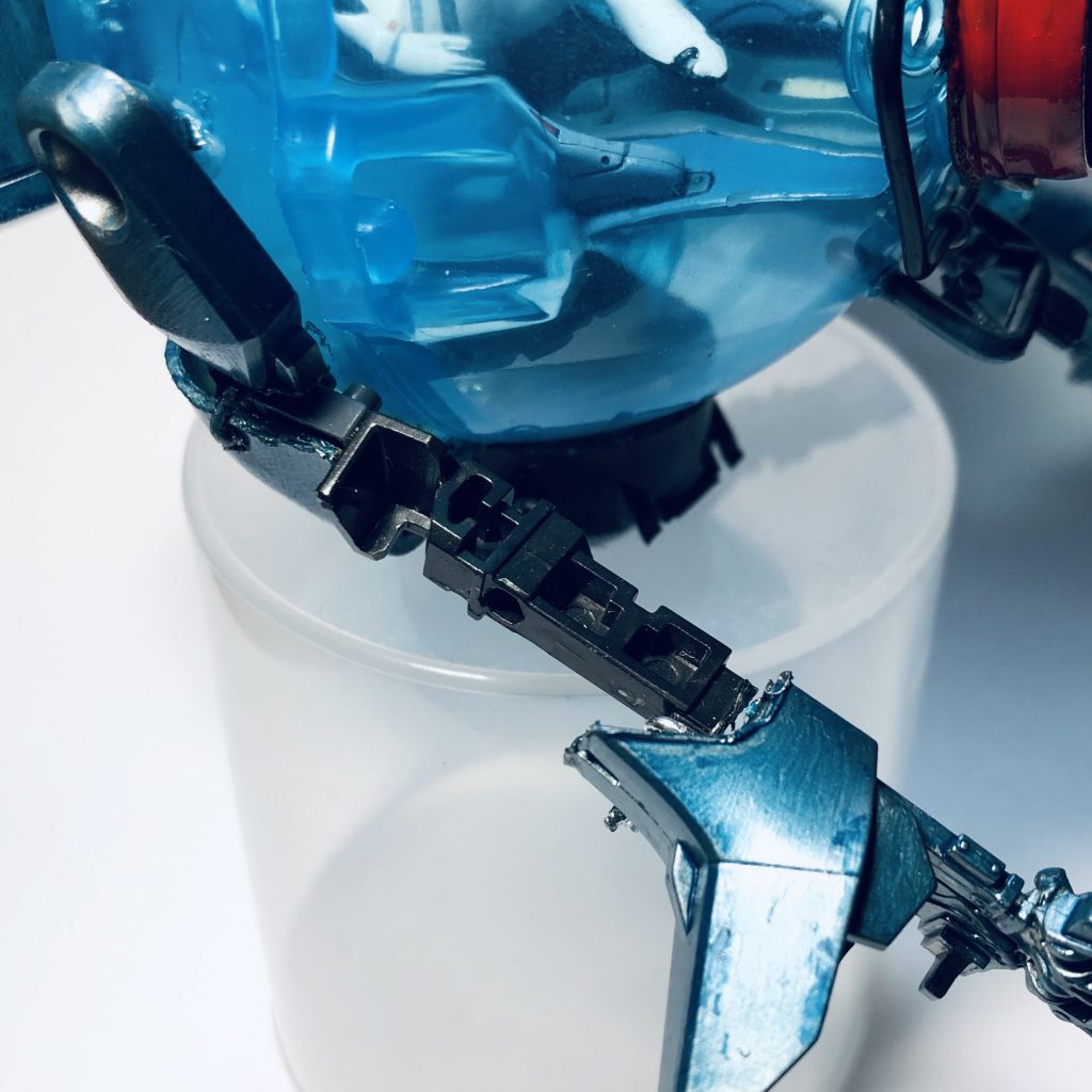 ちなみに本機のガンプラ要素ですが、①腕部はGフレームの流用