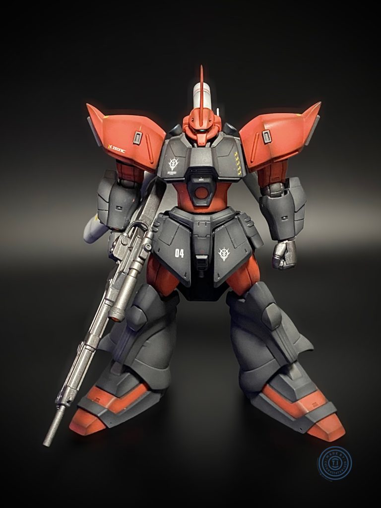 改修ポイントは腹部と太ももでそれぞれ2㎜づつ延長、モノアイ可動化。