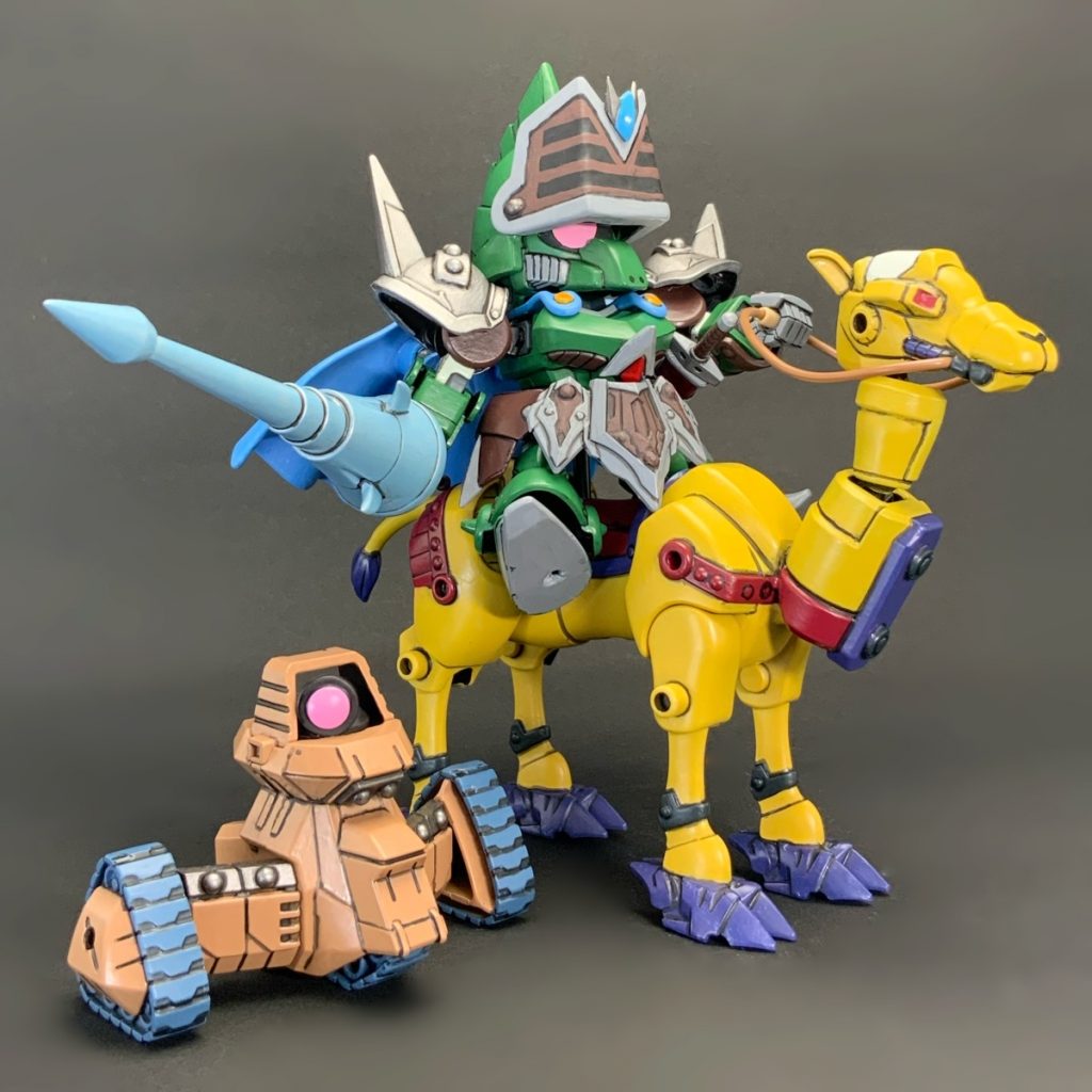 ●旅の一味ラクダの【ギャロップ】と、支援メカの【Q2-E2】略して【キュイ】だよ!