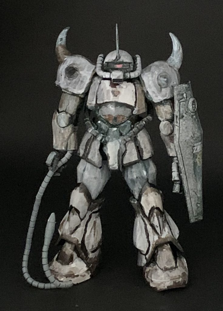 すると、結構いい感じに雪山迷彩塗装にすることができて、今回今までで1番ガンスタでもいいねがもらえてうれしかったです。