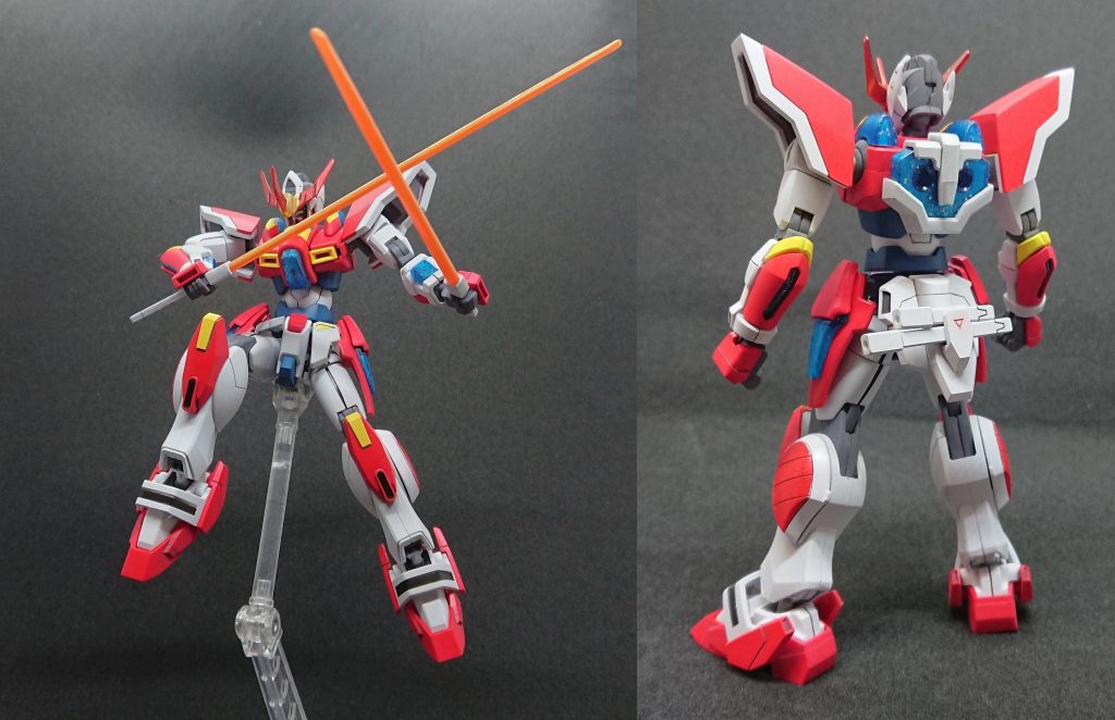 ソードラックは後ろに取り付けられています。炎の剣という感じしたかったのですが当時はどう塗るかイマイチ思いつかずとりあえず塗った結果炎というよりニンジン色ですね。