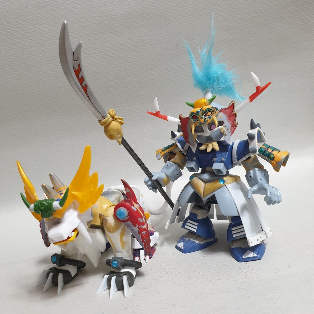 青龍頑駄無の組立説明書にある写真を参考に完成して使用された材料は、BB77, BB16, BB39, BB41, ポケプラ　ソルガレオ です。