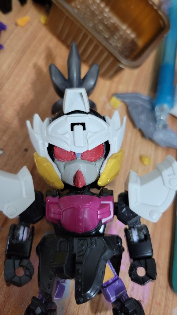 面部用膠片調整雕刻過