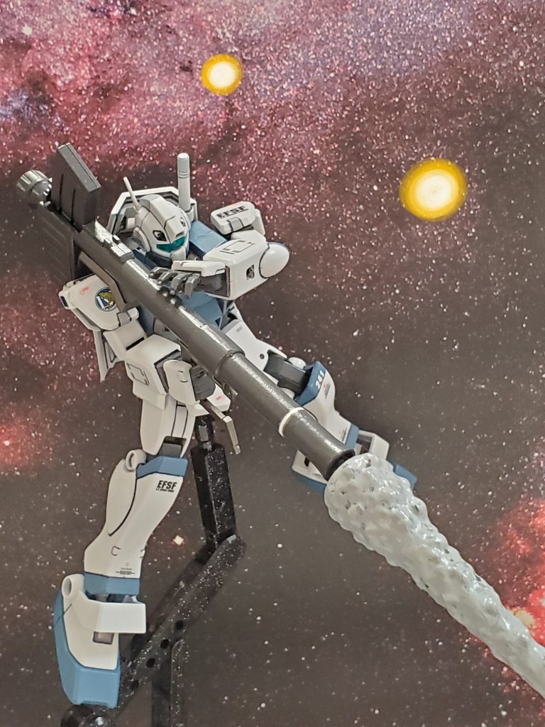 ジムAE用に開発されたマルチバズーカ💥380㎜と180㎜の弾が5発づつ装填可能❗合計10発のバズーカ弾が補給なしで使用可能😎✨