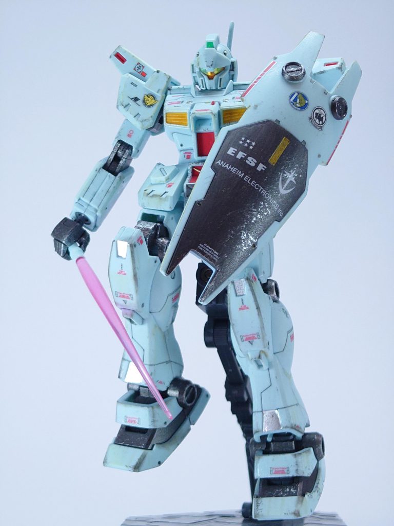 HGジムカスタム成型色ウェザリング仕上げ–2枚目/制作者：しいたけ