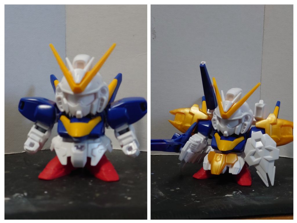 素組状態のV2ノーマルとアサルトバスター、色々と気になる所がありますね。子供の頃、顔がカッコ悪いので買うのを止めた記憶が蘇ってきました。