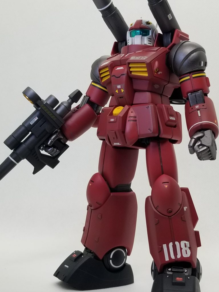 さて、作製内容です。MGのガンキャノンは初期モデルということもありスタイルがいまいち…でしたのでHGのリバイブを参考に自分好みに仕上げました。