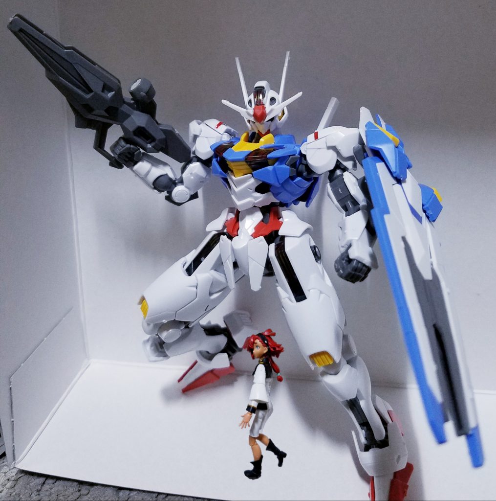 スレッタを入れて撮影加工しました。