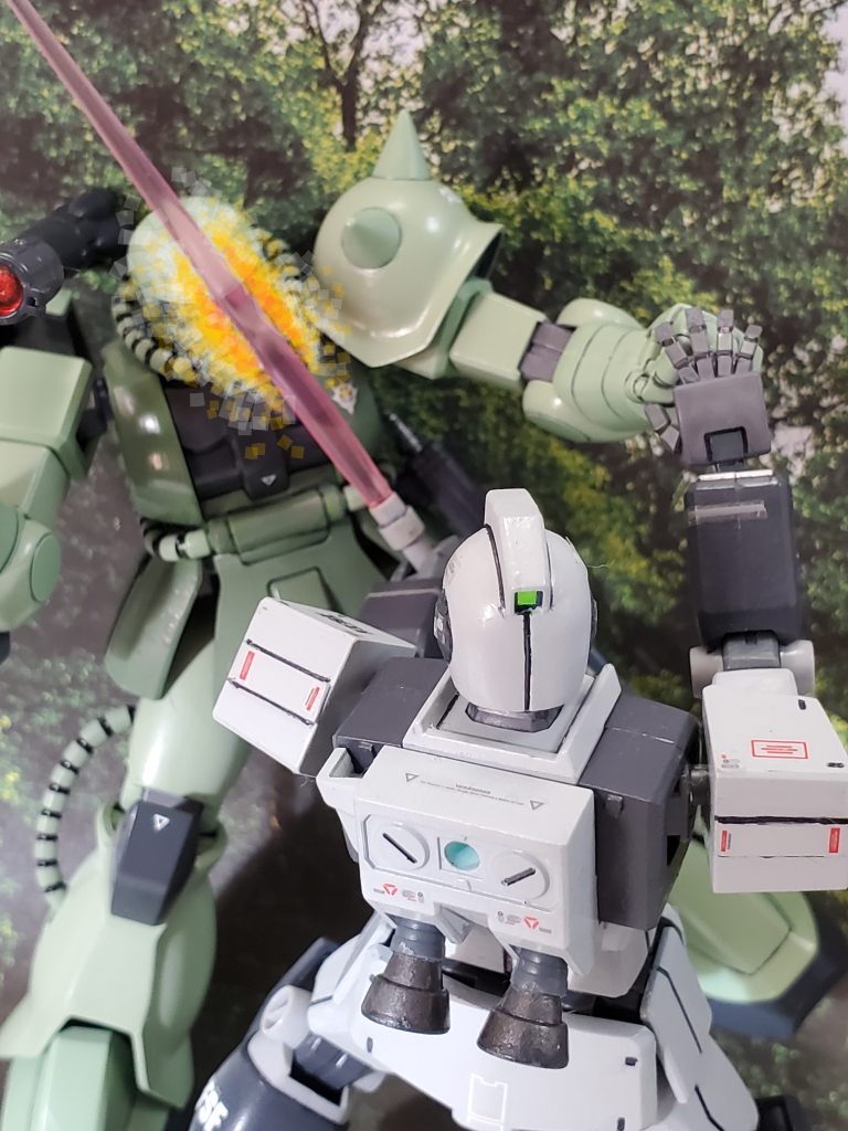 補足したザクを一気に仕留めるジム2号機⚔️初の実戦は勝利で終わった👍✨