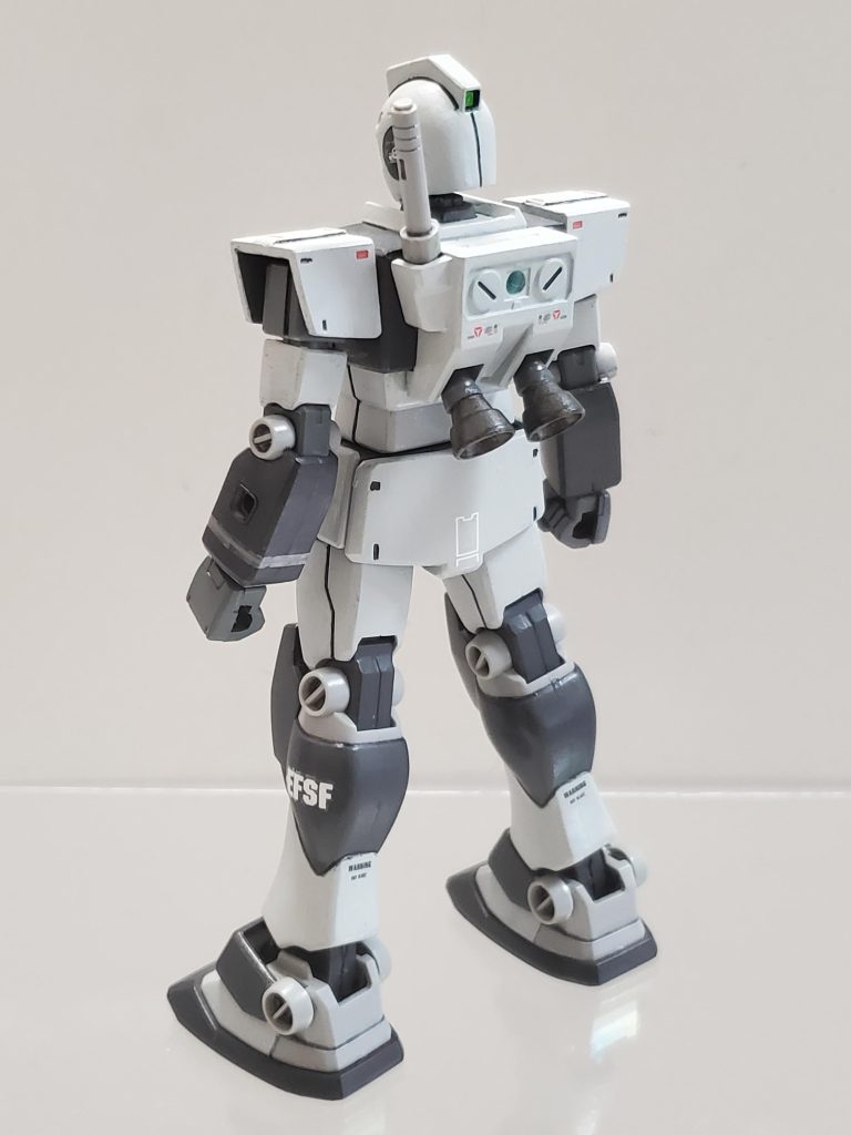 リアビュ~🎶⑤ランドセル🎒バーニアは大きい物を追加❕こんな感じで本格的な量産タイプが作られる前のプロトタイプのジムという妄想で完成しました~👍✨