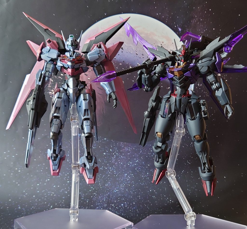 “他のやつは、好きにやっていいんだろ?”“ええ、好きになさい”ガンダムキャリバンと並び立つ。