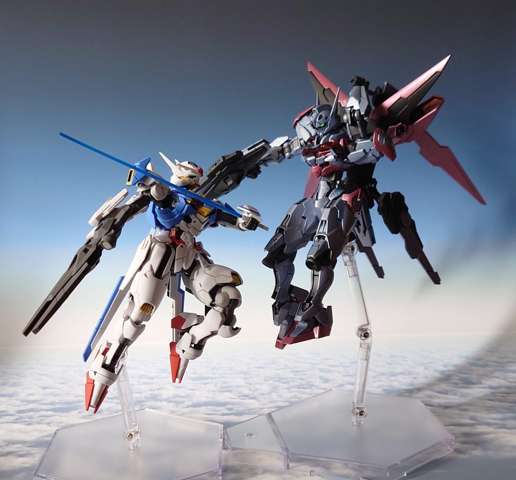 “やはり貴女が一番優秀なようね、『――――』”ガンダムエアリアルとの戦闘。