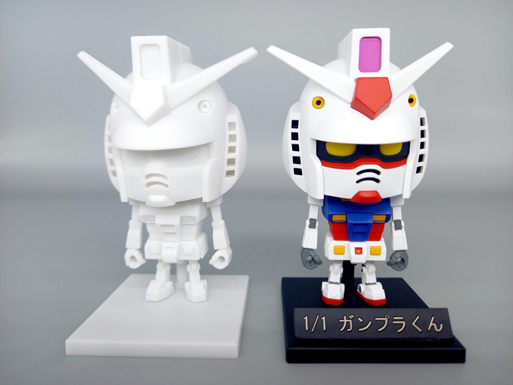 塗装前キットと並べて比較✨比較して飾りたかったので、キットは2つ用意しました😳