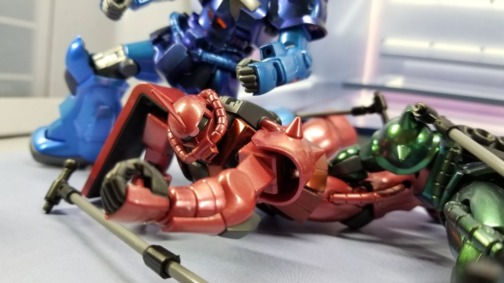 レッド「おのれぇ～」果たして、G御三家はグフカスを追い払うことができるのか？次回をお楽しみ～