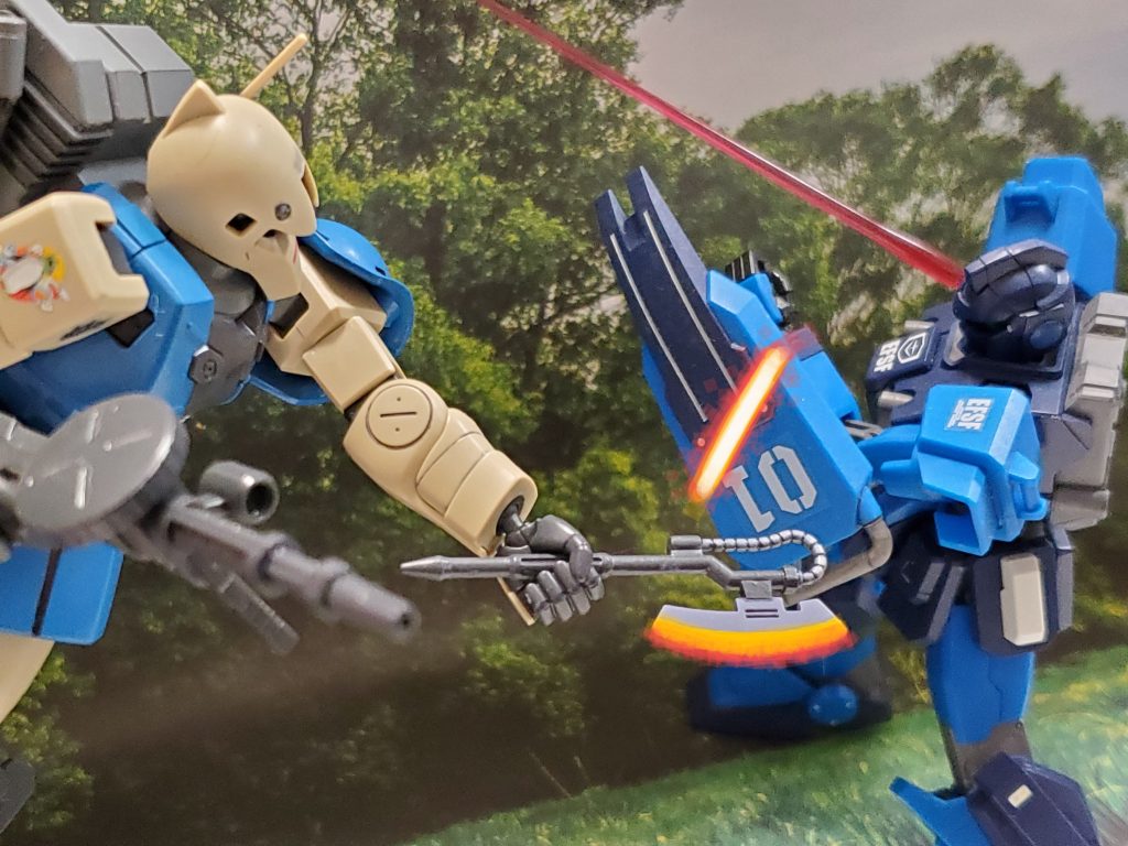 動きが止まった瞬間を逃さず斬撃⚔️❗反応が早くシールド🛡️で防御💥