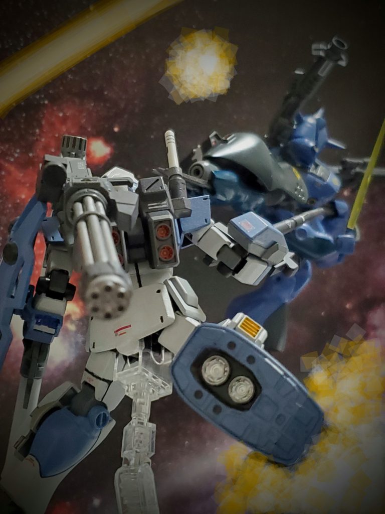 そして、連邦軍は一年戦争最大の激戦区となる宇宙要塞ア・バオア・クーへ進軍❕キッシンガム中尉は、その戦場でこれまでに出会った事がない最強のMS、最強のパイロットと対峙する事となるのであった……💫以上、シャルル・キッシンガム中尉の搭乗した妄想機体『高機動型ジム』の活躍でした~😊💦