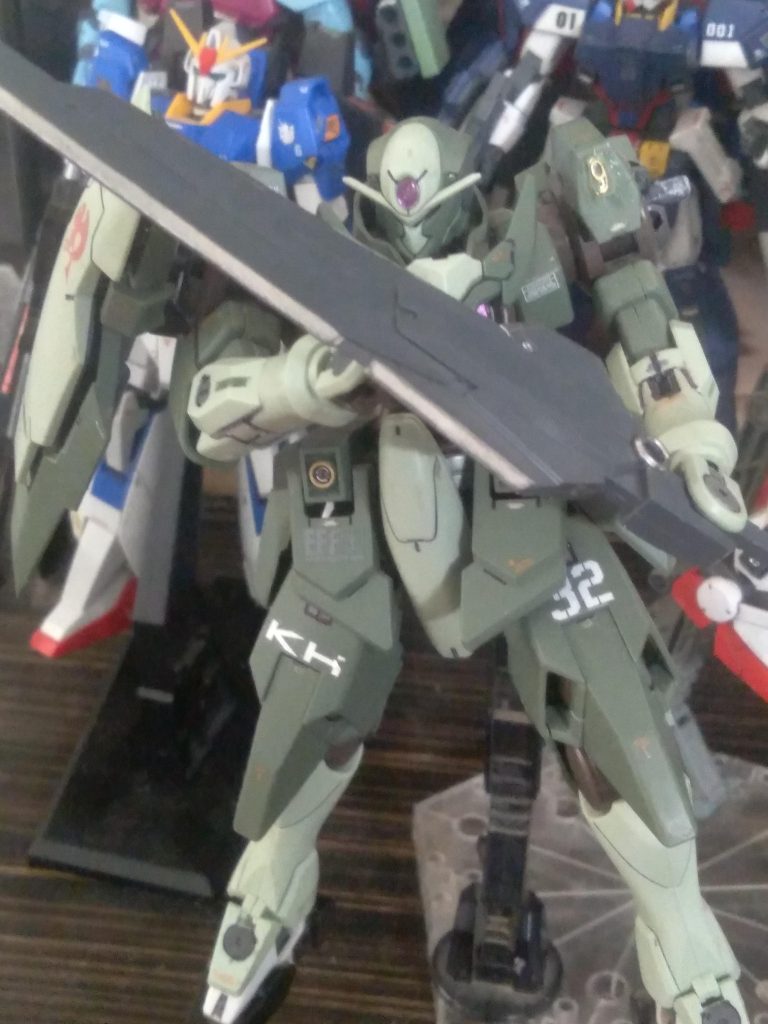 Equipped with the gn buster sword