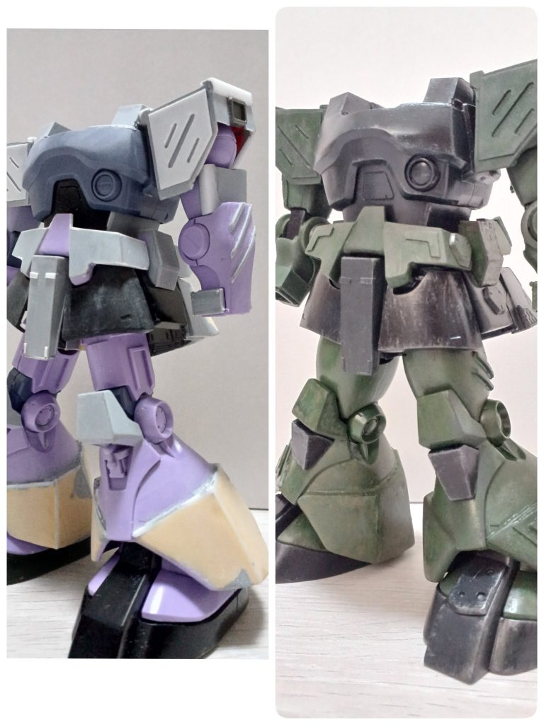 こぉなって太もも横、腕、サイドスカート等にディテールアップを少々