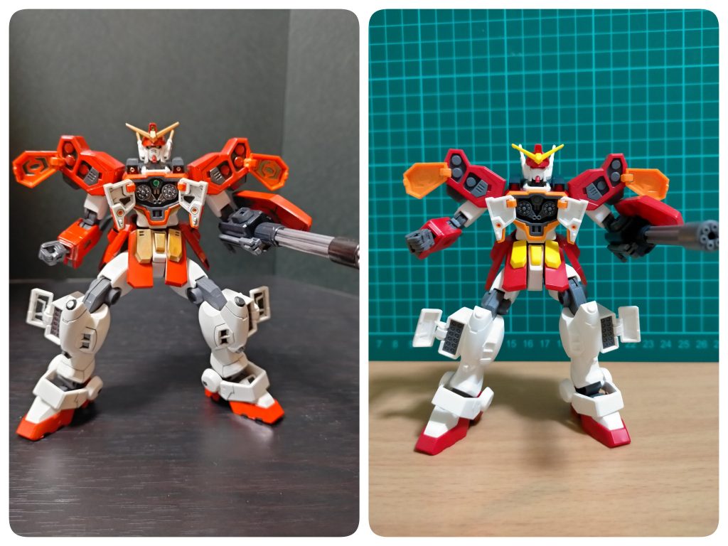 正面・両サイド・バックショット・フルオープン各 塗装後/塗装前