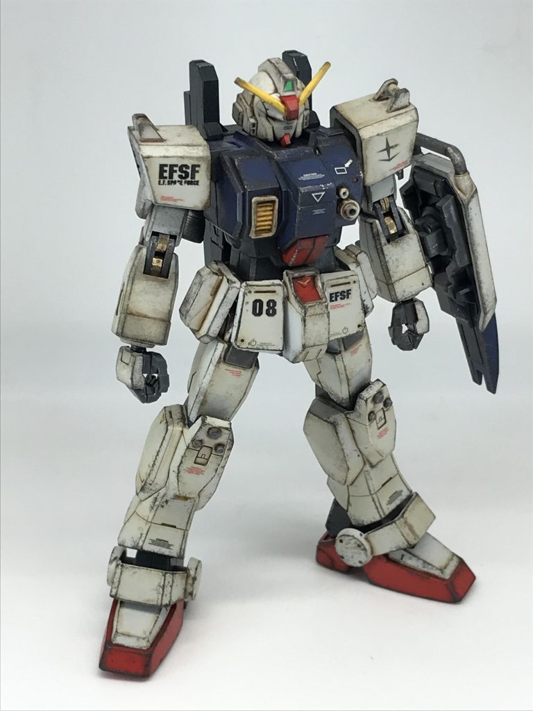 この質感…ウォッシングしてませんね焼鉄色でのチッピングと、リアルタッチマーカーブラウン1での汚しのみ