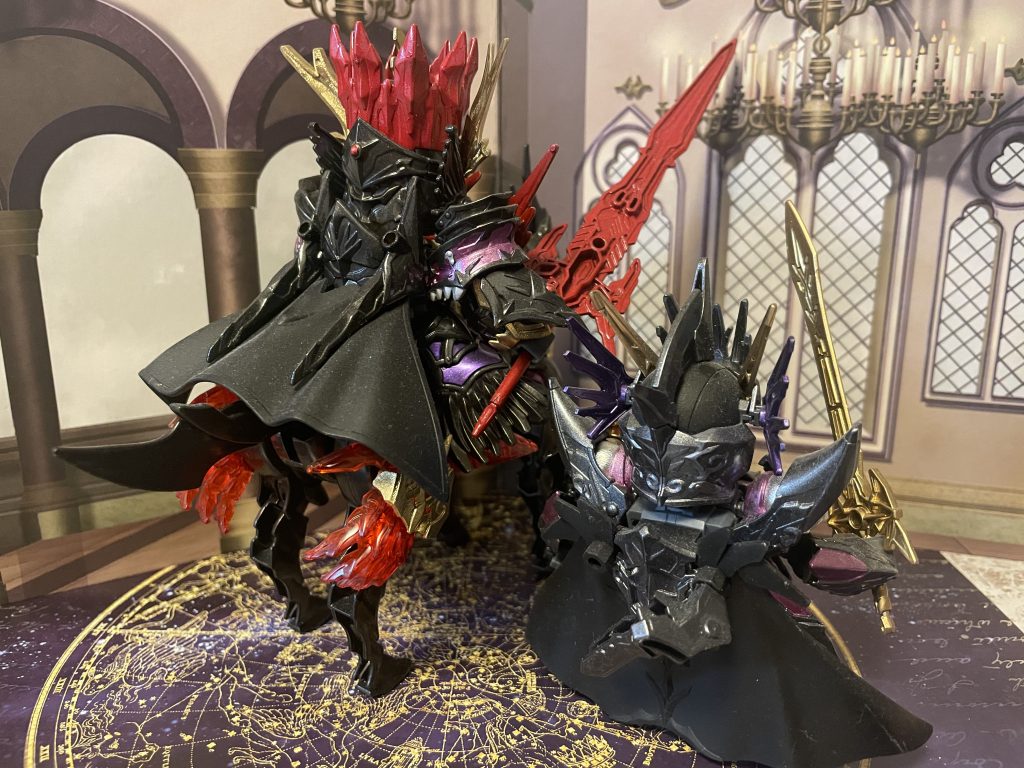 後ろ姿。お顔はドクロイメージで白でも良かったかも。次回やってみますw