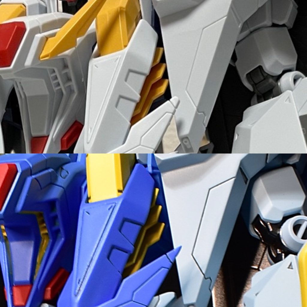 胸部パーツ。エッジ部にプラ板貼り付け後削って尖らせてます。