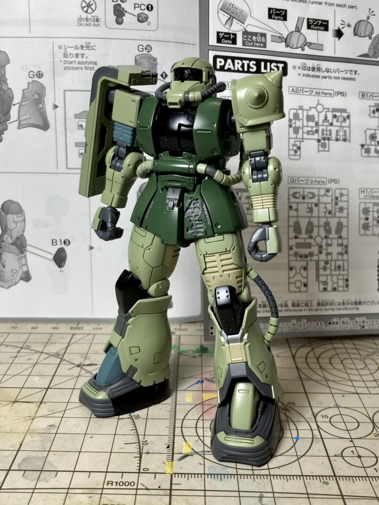 塗装終了後、ウェザリング前の状態。