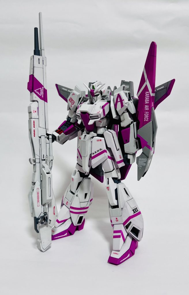 HG 1/144 GUNDAM EVOLVE../A ガンダムベース限定 MSZ-006-3 ゼータガンダム3号機 ホワイトユニコーン仕様 塗装済完成品 オリジナルLED発光ベース付き–2枚目/制作者：H4co Y