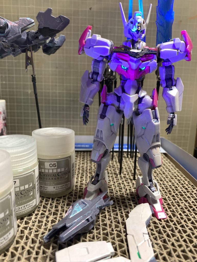 蛍光塗料塗布確認。