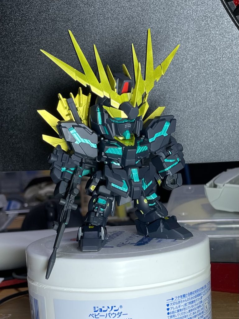 シャープ化&ストレート組して肉抜き埋めてカラーを覚醒時に変えた程度に収めてます。写真ではわかりづらいですがメインカラーが狙った色出せてよかったですね