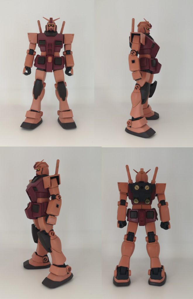 シャア専用ガンダムもう、この2色を塗っておけばどんな機体もシャア専用配色はキャスバル専用ガンダムとの違いを出したくて膝の色を変えたりでザクの配色を参考にしましたが、上記の理由でどう塗ってもシャア専用になるし、カッコイイ