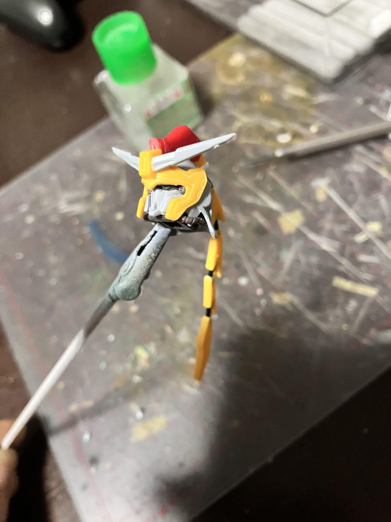 完成前の写真はこれしか撮ってませんでしたほとんどシナンジュスタイン弁髪刀は変更してます。