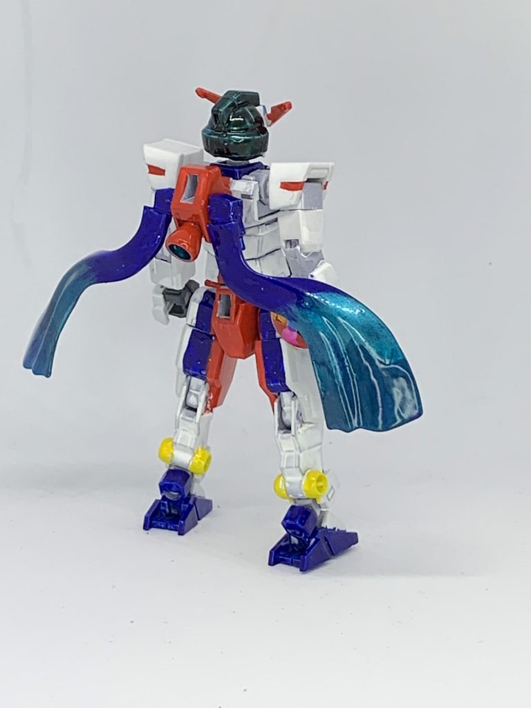 前後ショット。相変わらず筆塗りで今回はヒーロースーツをイメージしてプレミアムトップコートの光沢で仕上げました。