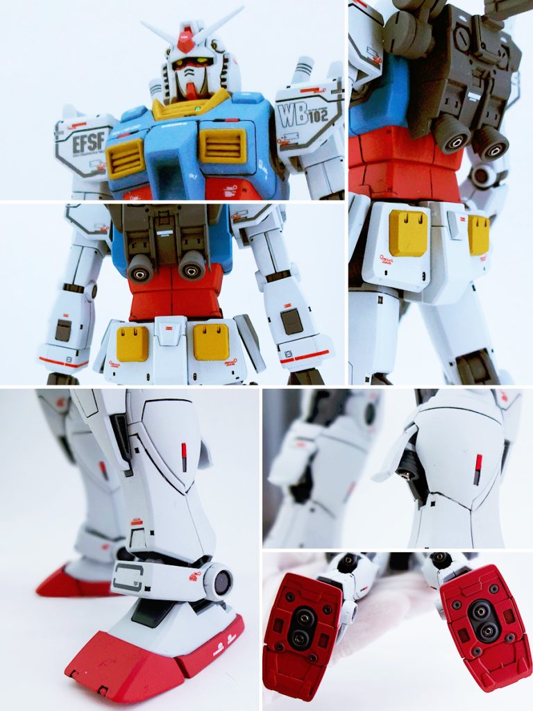 プラ・メタルパーツなどで全体的にディテールアップしている他、背面のジョイント用の穴の蓋を兼ねたパーツを追加しています(*‘∀‘)