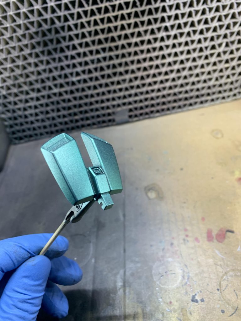 メタリックグリーン吹き付け