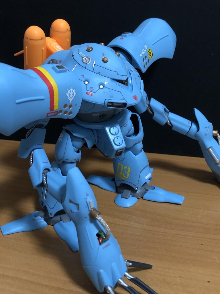 スミ入れ後トップコート前です。この段階が一番綺麗…?