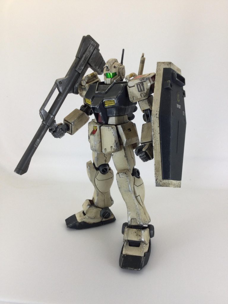 コレ、0083の時のジムで作品はかなり好きでした‼︎ この辺の時代の機体は、自分的にはウェザリングが似合うかなとw まぁ〜普通の塗装仕上げよりは、若干時間短縮で仕上がりました‼︎