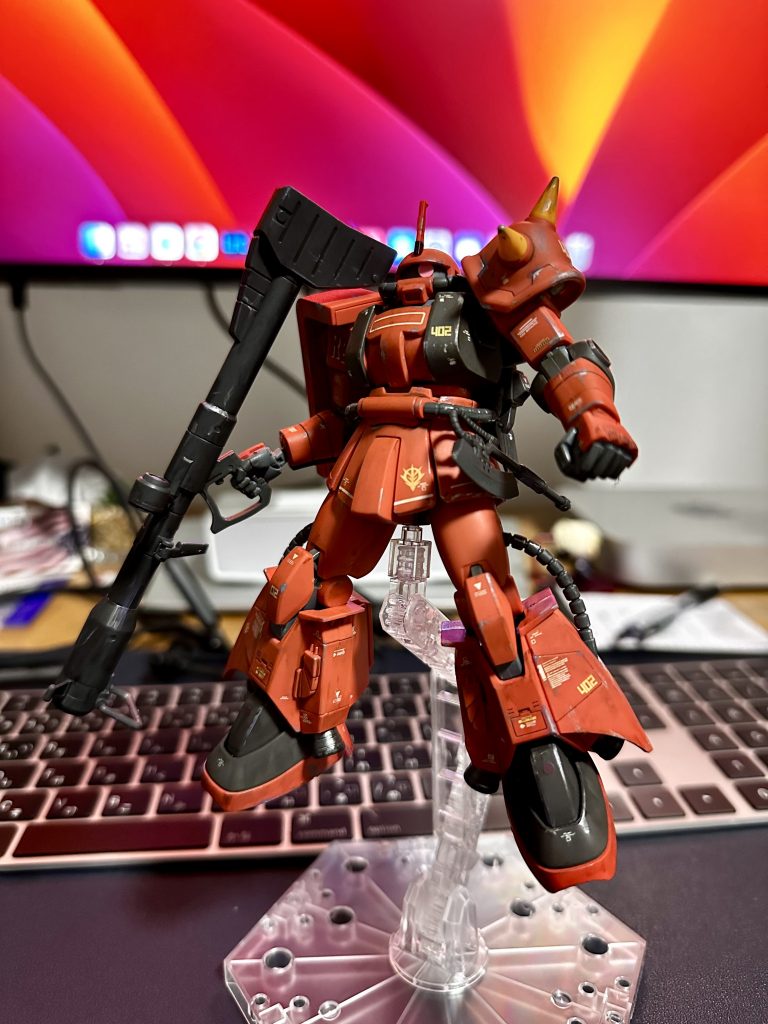 組み上げ後。プラスチックモデルぽさを払拭出来ていれば良いのですが。ここまでご覧いただきありがとうございました。よろしければ、他の作品もご覧いただけますと幸いです。