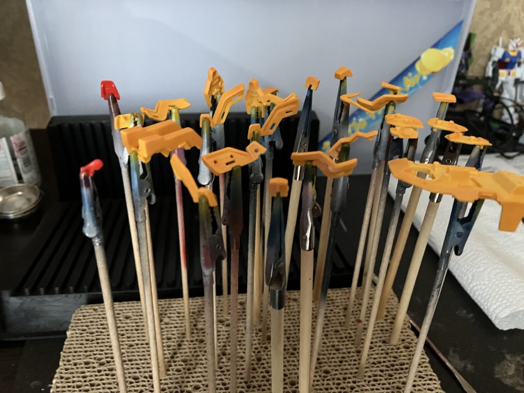 黄色は調色しました。黄橙色＋シャインレッド。