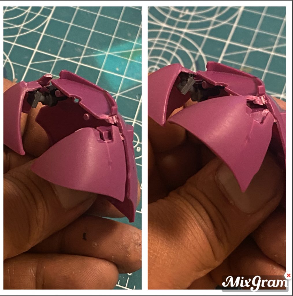 ボールジョイント仕込んでみたの図。ゲルググは作中でもキットでも不遇だなぁと思いながら作ってましたw