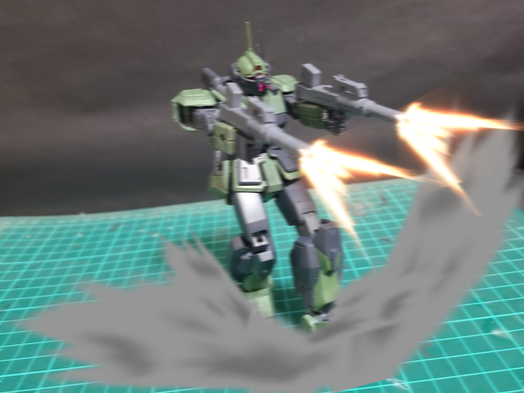 改造型ブルパップマシンガン発射