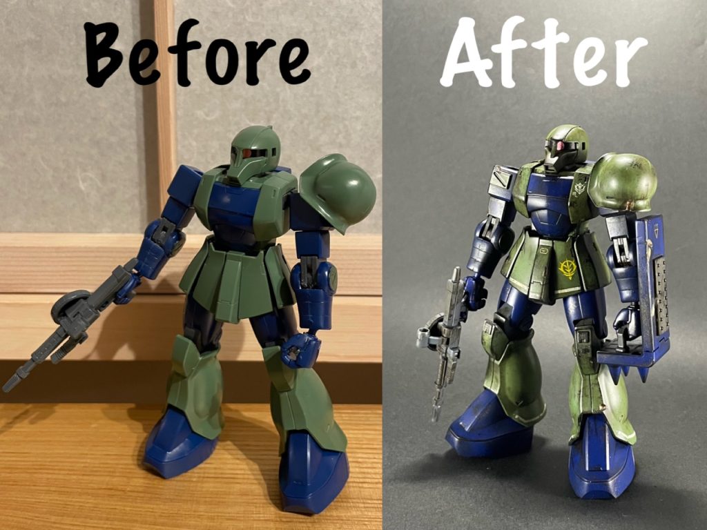 素組みとのビフォーアフター！かなり汚れたかなと思います☺️