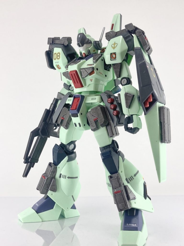 トップコート前。当然ウェザリングもまだやってないです。カメラアイはつや消しダメなのでマステ貼ってます。