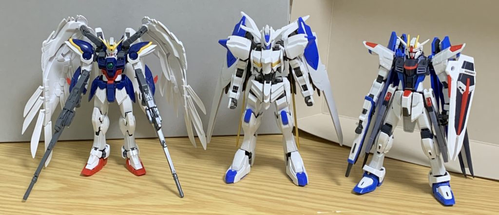 ミキシング前。素体となった3体を並べてみました