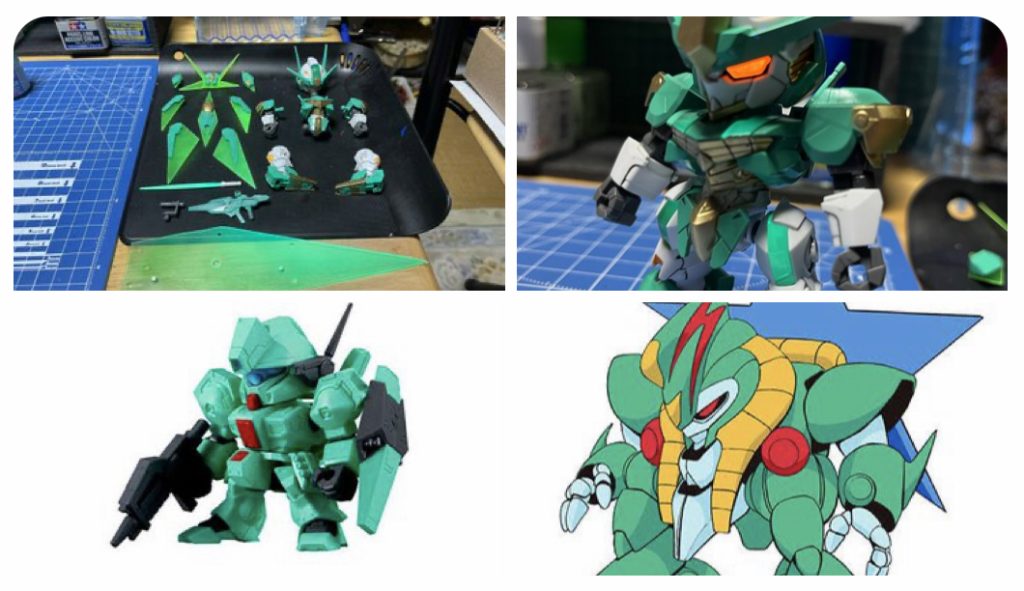 墨入れと部分塗装しながら組み上げ完了、ロールアウトです!これはなんと言うか…ウィンダムというよりはジェガンというか幻神丸というかw