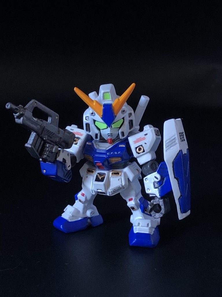 肘に【ガシャポン戦士f】の関節を、仕込んだので曲がるように！