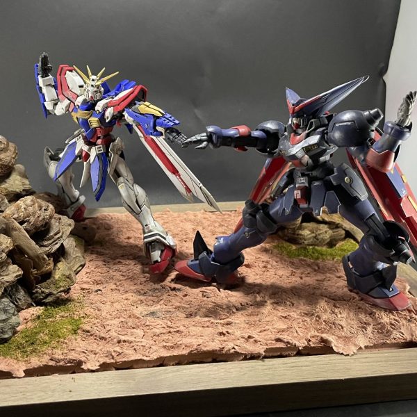 HGマスターガンダム　ウェザリング仕上げ