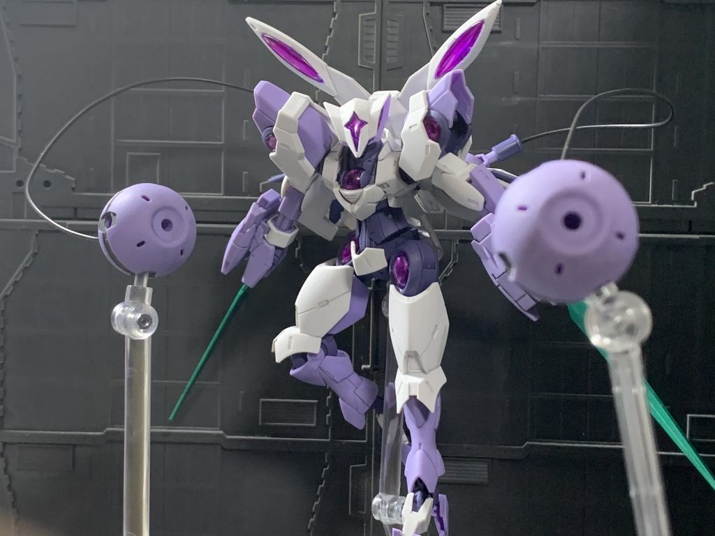 ポッド展開。リード線で展開します。